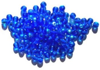 50 6mm Transparent Sapphire AB Round Glass Beads