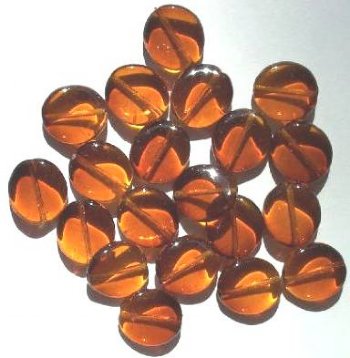 20 16mm Dark Topaz Wavy Disks