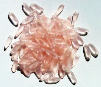 100 3x11mm Matte Transparent Pink Dagger Beads