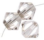 36 3mm Crystal Silver Shade Swarovski Bicone Beads