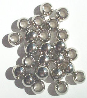 25 5x7mm Nickel Oval (3mm Hole)
