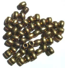 50 5x4mm Antique Brass Oval Metal Beads