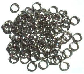 100 6mm Nickel Split Rings