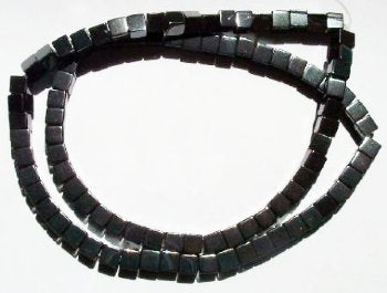 16 inch strand of 4x4mm Hematite Cube Beads