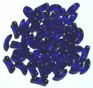 50 10mm Cobalt Angel Wing Beads