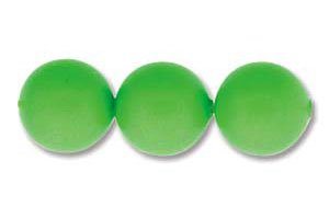 25 6mm Neon Green Swarovski Pearl Beads