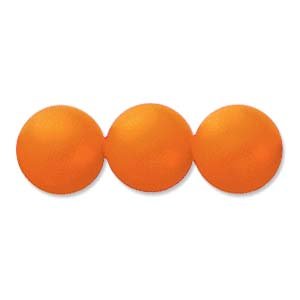 25 6mm Neon Orange Swarovski Pearls