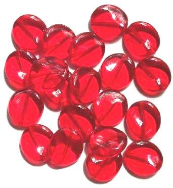 20 16mm Red Wavy Disks