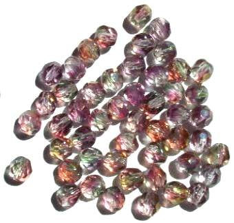 50 6mm Faceted Multi Crystal Beads