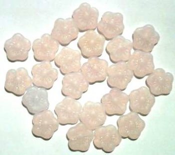 25 15mm Matte Pale Pink Marble Flowers