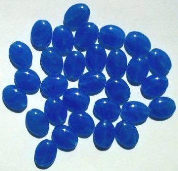 30 12x9mm Flat Oval Sapphire Marble
