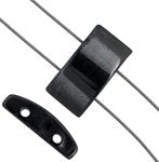 10, 10x18mm Half Moon Hematite Two Hole Spacer Beads