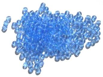 100 4mm Transparent Sapphire Round Glass Beads