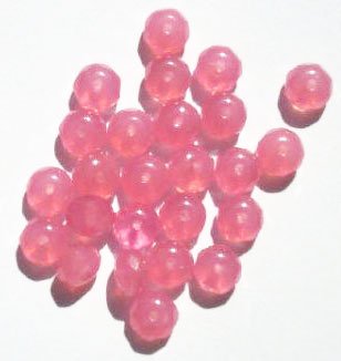 25 5x7mm Faceted Pink Opal Donut Beads