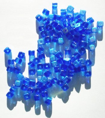 100 5mm Transparent Sapphire AB Cube Beads