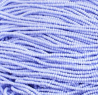 Hank of 10/0 Opaque Dyed Light Violet Seed Beads