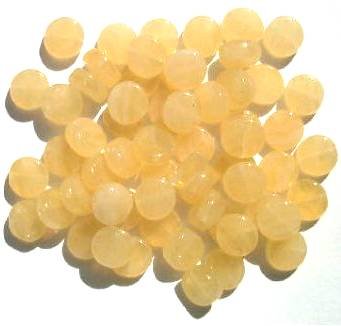 60 8x4mm Light Topaz Marble Disk Beads