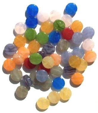 60 8x4mm Mixed Marble Disk Beads