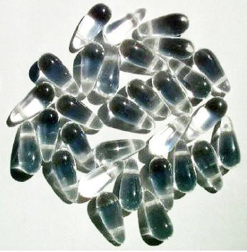 30 16x7mm Transparent Crystal Drop Beads