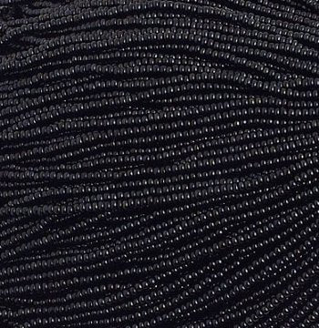 1 Hank of 10/0 Opaque Black Seed Beads
