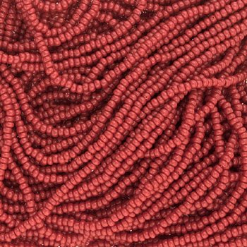 1 Hank of 10/0 Opaque Medium Dark Red Seed Beads