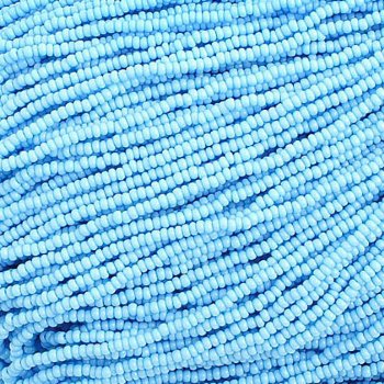 1 Hank of 10/0 Opaque Light Blue Seed Beads