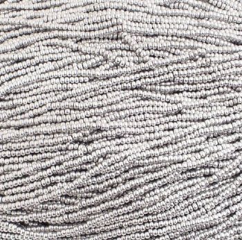 1 Hank of 10/0 Metallic Silver Seed Beads