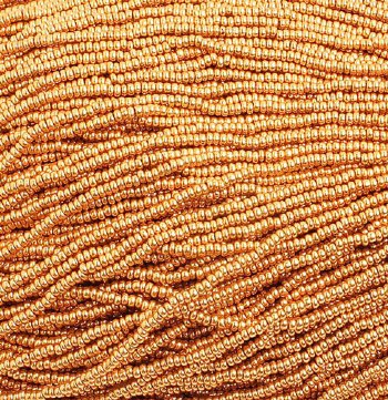 1 Hank of 10/0 Metallic Gold Seed Beads