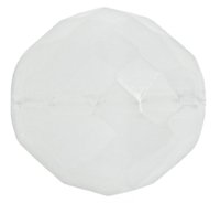 1 18mm Faceted Round Milky White Opal Bead