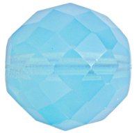 1 18mm Faceted Round Aqua Opal Bead