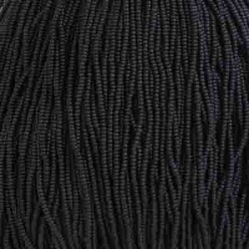 1 Hank of 11/0 Matte Opaque Black Seed Beads