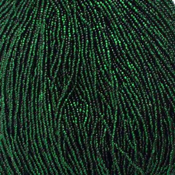 1 Hank of 11/0 Silver Lined Kelly Green Seed Beads