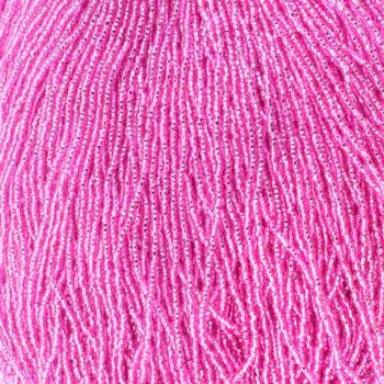 1 Hank of 11/0 Silver Lined Hot Pink / Fuchsia Seed Beads