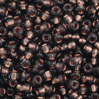 50 Grams of 11/0 Copper Lined Black Diamond Seed Beads