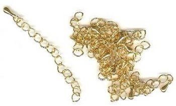 10 2 Inch Gold Plate Necklace Extenders