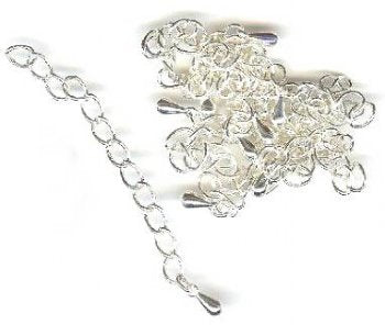 10 2 Inch Silver Plate Necklace Extenders