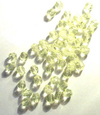 50 6mm Faceted Jonquil Beads