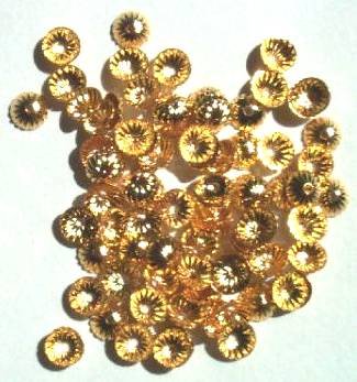 100 2x5mm Pleated Gold Plated Bead Caps