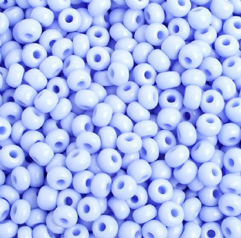 50g 6/0 Opaque Powder Blue Seed Beads