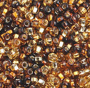 50g of 10/0  Silverlined Topaz Mix