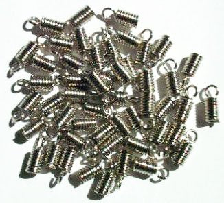 50 11mm Nickel Lanyard Coil Ends