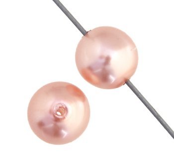 16 inch strand of 10mm Round Dusty Rose Glass Pearl Beads