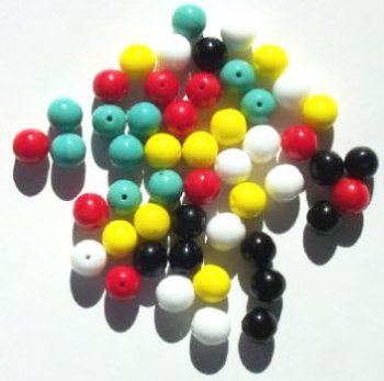 25 8mm Opaque Round Glass Mix Pack