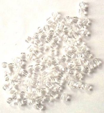 100 4mm Faceted Crystal Czech Beads