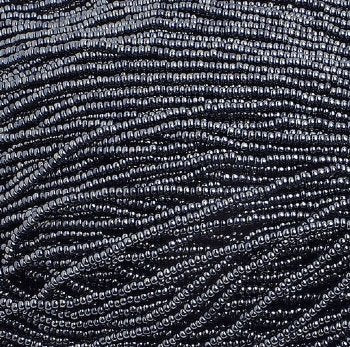 1 Hank of 10/0 Metallic Gunmetal Seed Beads