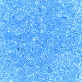 TLHC-0148 5.2 Grams Transparent Aqua Half Cut Two Hole Miyuki Tila Beads