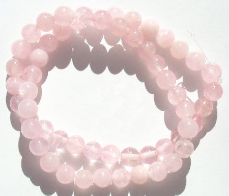 16 inch strand of 8mm Round Rose Quartz Beads