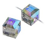 2 Black Diamond ABB 6mm Cube Swarovski