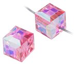 2 Rose ABB 6mm Cube Swarovski