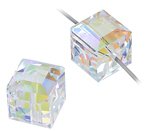 2 Crystal ABB 6mm Cube Swarovski